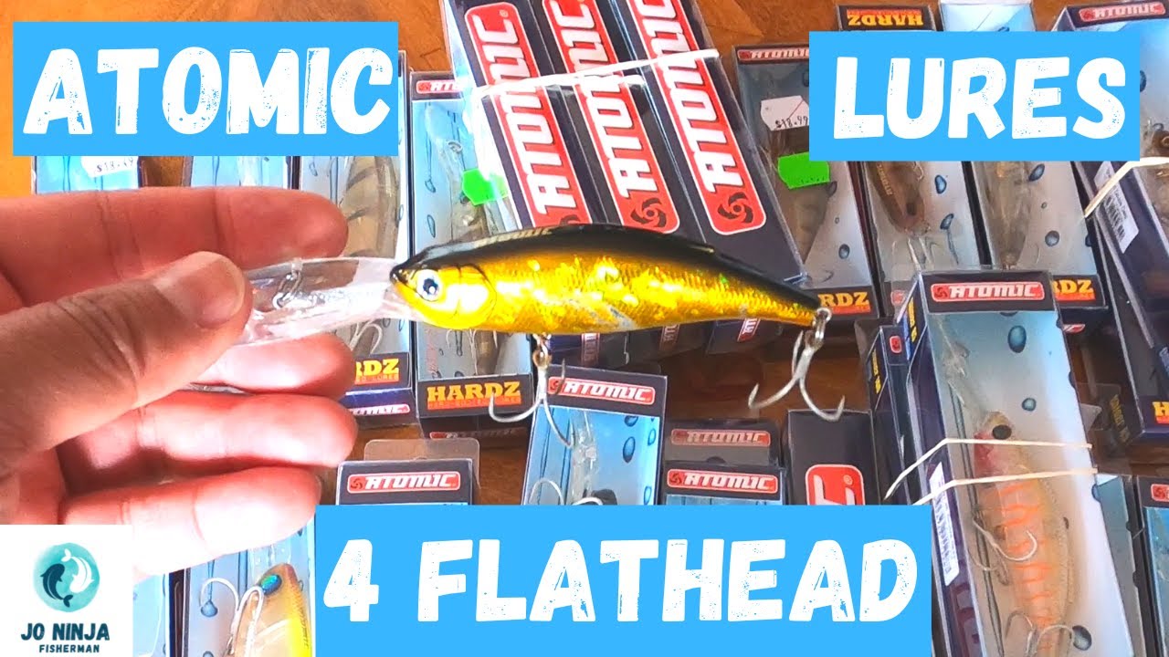 Atomic Lures for Flathead. Black and Gold Flathead Challenge. Episode 57