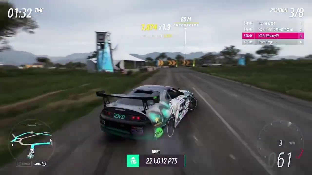 RWD Drifting with race slick tyres / FH5 Open Drift