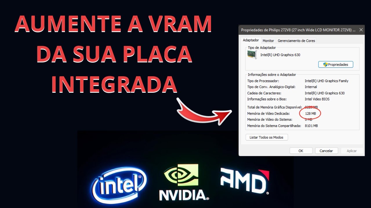 Como Aumentar Memoria VRAM Vídeo Integrada Intel UHD/AMD - 2025