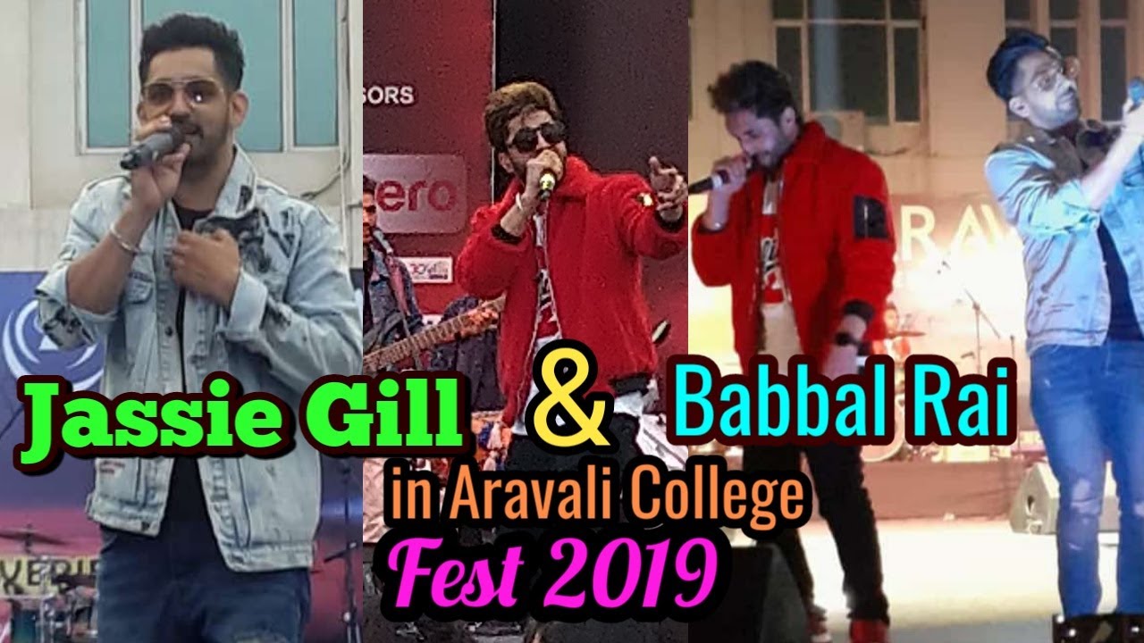 Jassie Gill and Babbal Rai in Aravali College ll Fest 2k19 || #Reverie ||