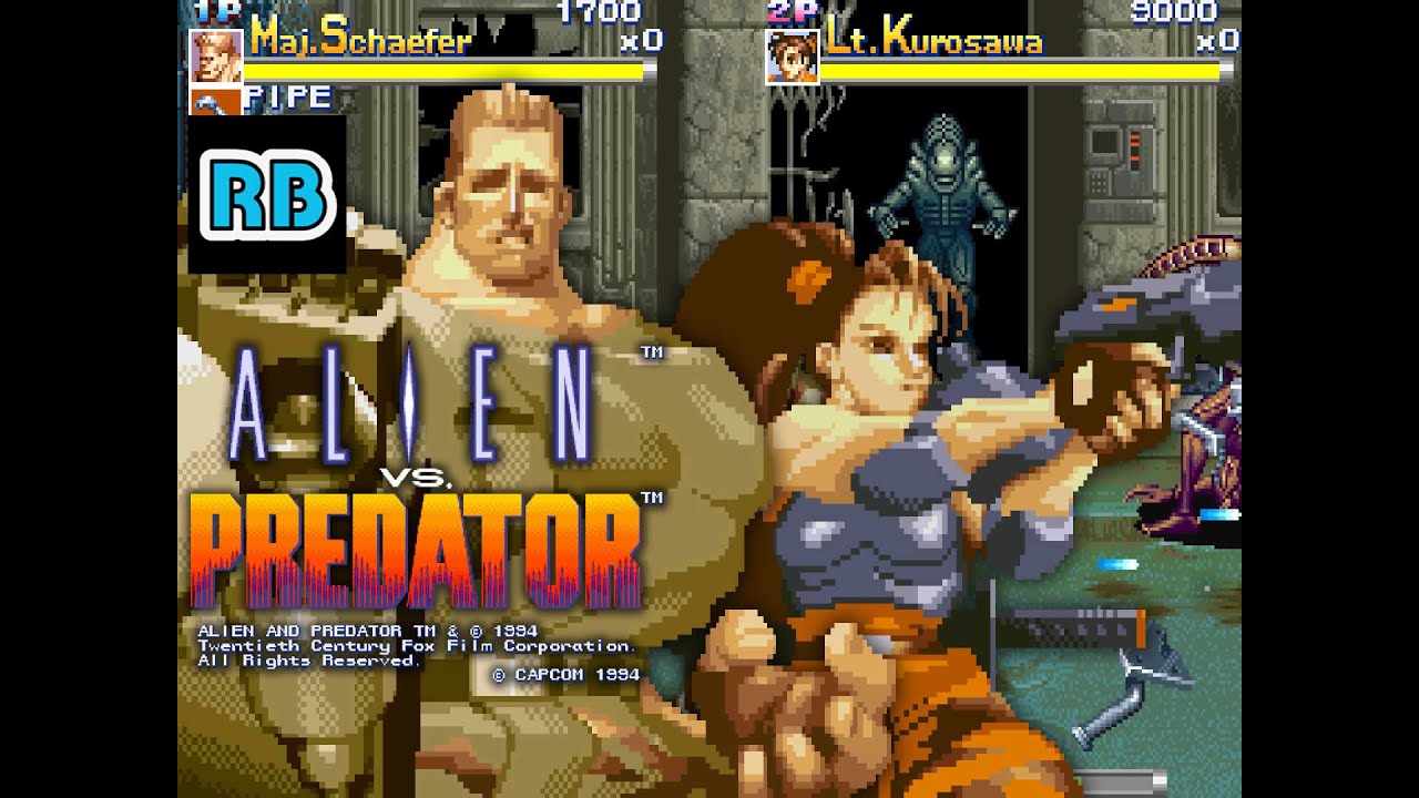 1994 [60fps] Alien vs. Predator (Euro) 2Players Human Team Hardest Nomiss ALL
