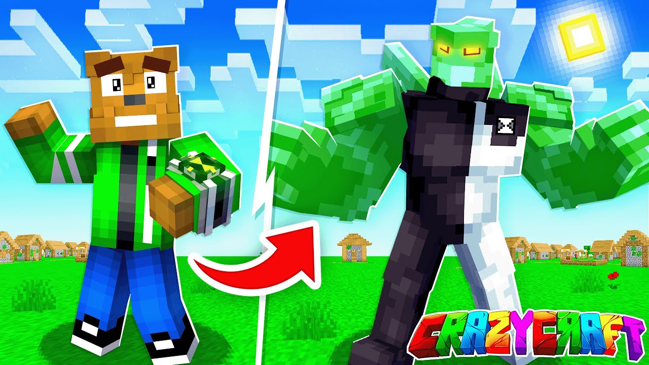Becoming Ben 10  In Minecraft Crazy Craft