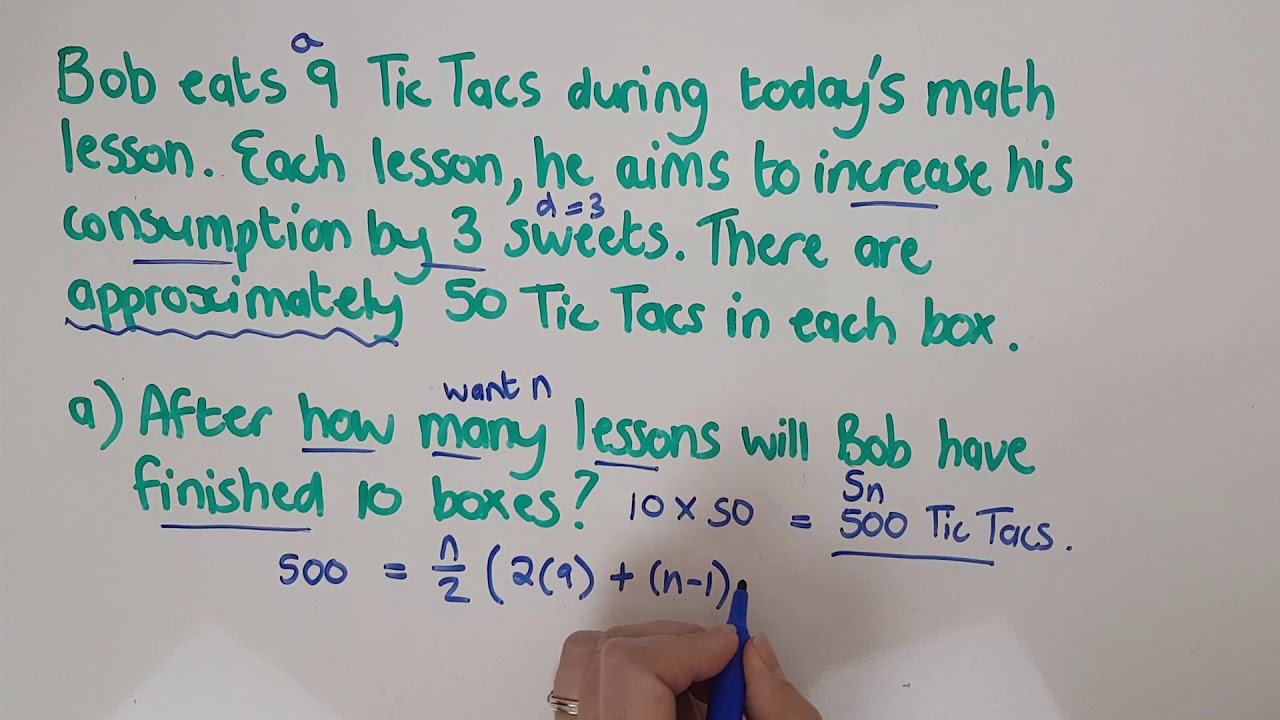 Grade 12 Sequences and Series Part 3f AS TRICKY word problem