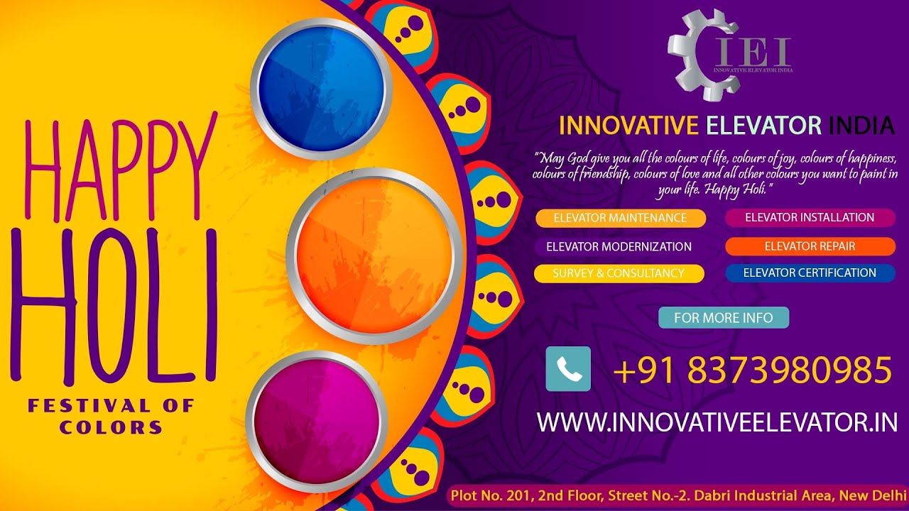 👉 Innovative Elevator India Wishes You A Happy Holi !