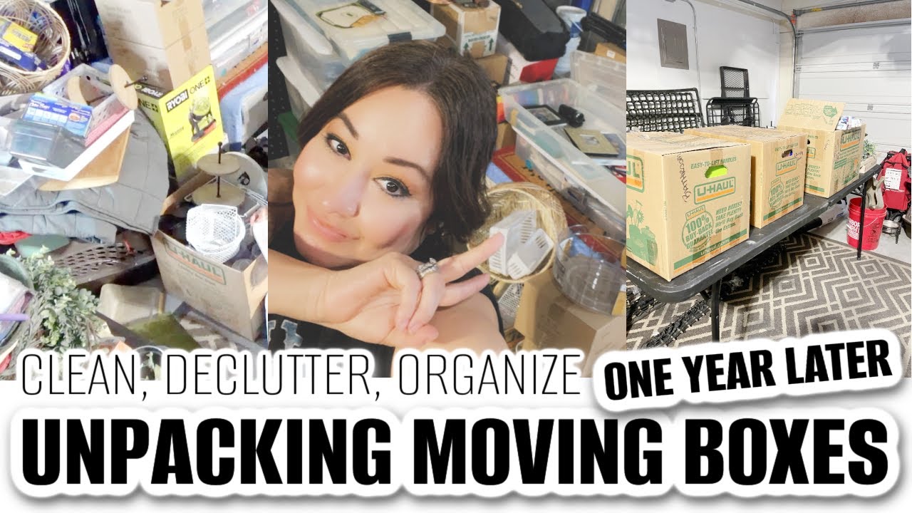 Unpack & Organize with Me ONE YEAR LATER. Huge Garage Declutter after Moving and Downsizing. PART 2.