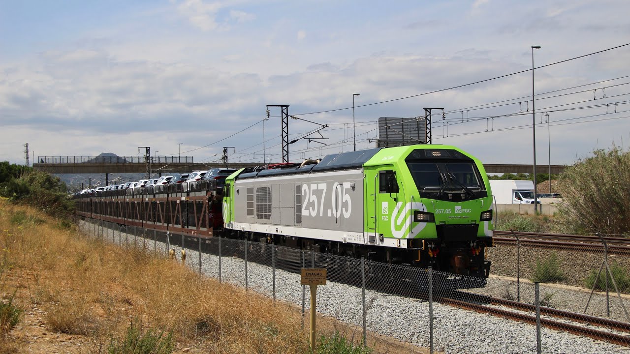 Brand new Stadler Sali Locomotives on the FGC network at Cornellá - July 2023