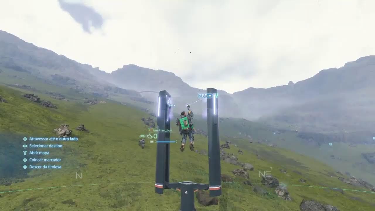Death Stranding 17 Como instalar as tirolesa no 1º Mapa para entregas rápidas.