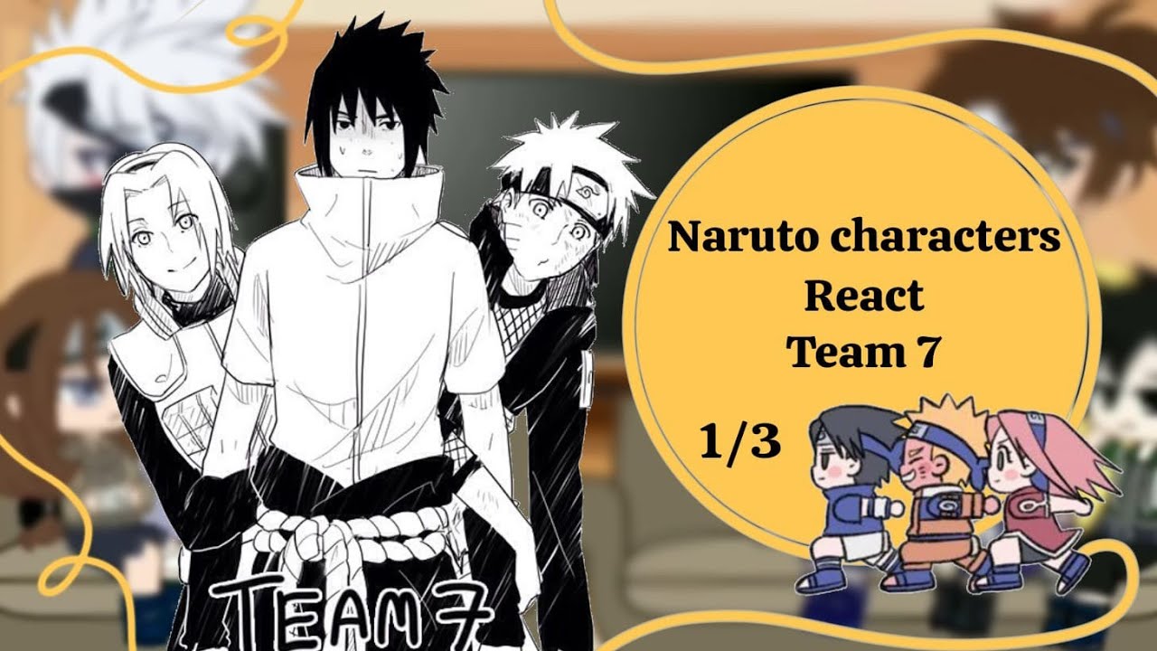 Alguns personagens de naruto reagindo/react a o time 7 part1/3