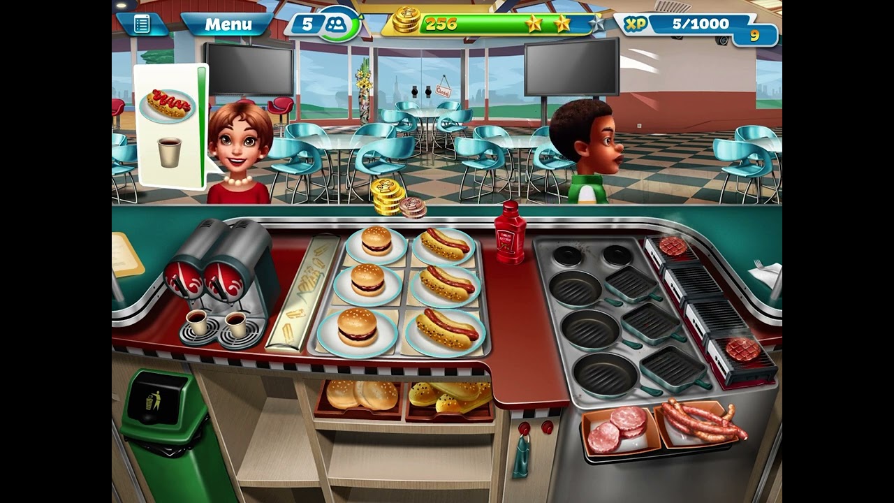 Cooking Fever - Fast Food Court - Level-10 |With All 3 Stars|