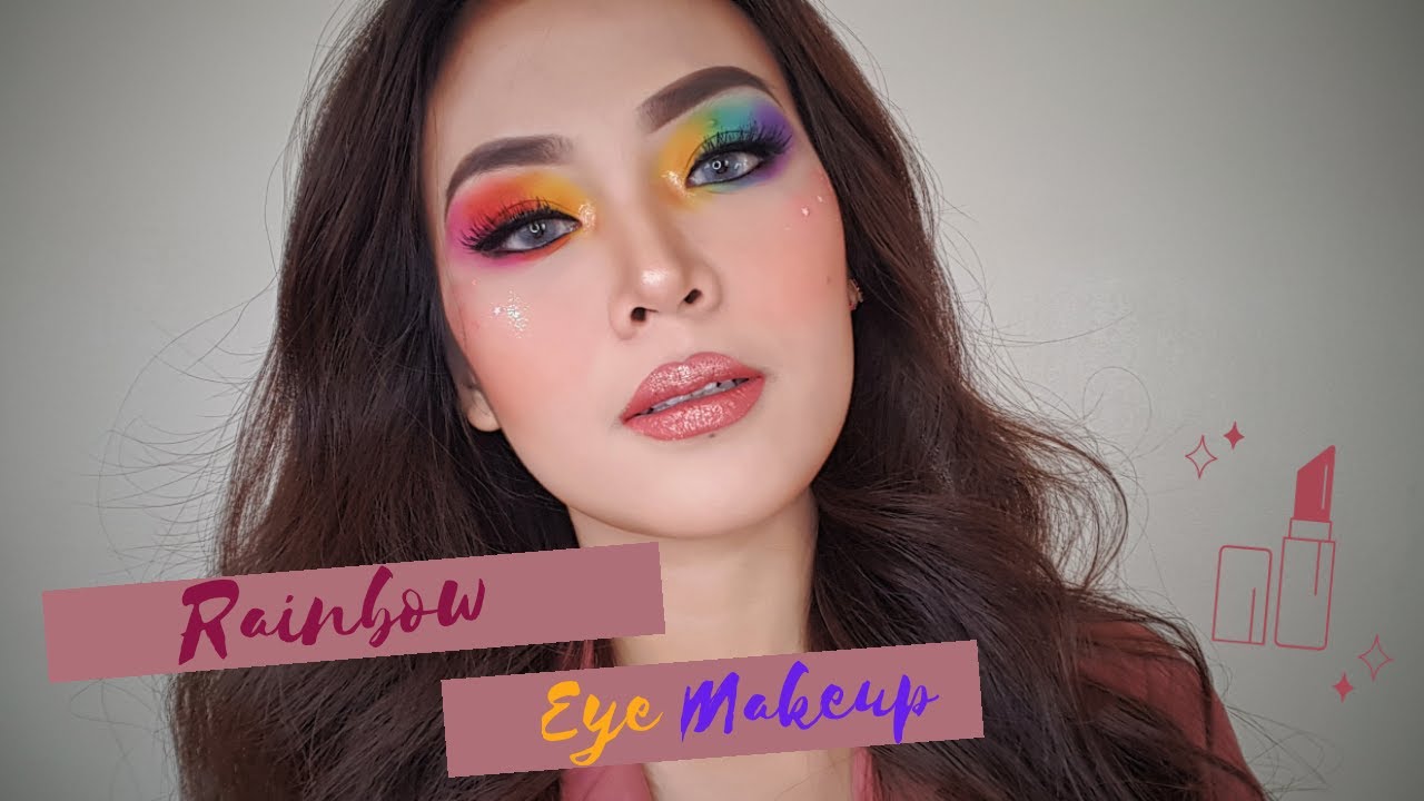 RAINBOW Eye Makeup 🌈 /  Using Beauty Glazed 60 Color Palette #rainbow #colors #beautyglazed