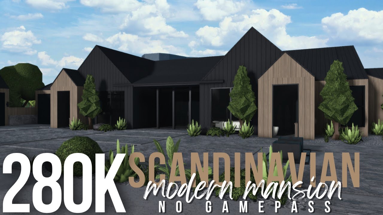 BLOXBURG | Scandinavian Modern Mansion | NO GAMEPASS Speedbuild