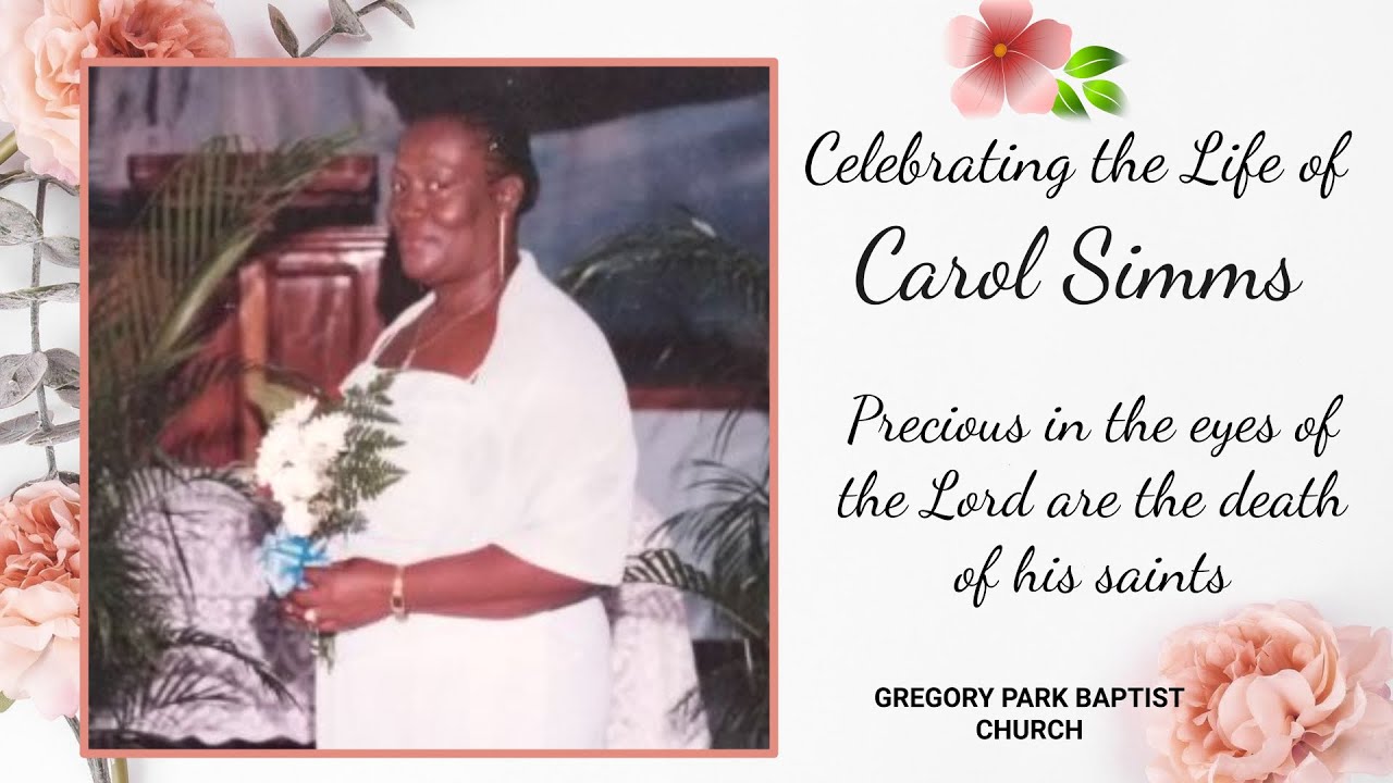Thanksgiving  Service for the life of Carol Simms Apr 12, 2025