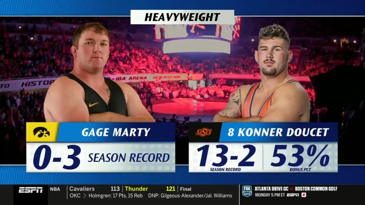 Gage Marty vs. Konner Doucet (285lbs) FULL MATCH | 2025-26 Big 12 Wrestling