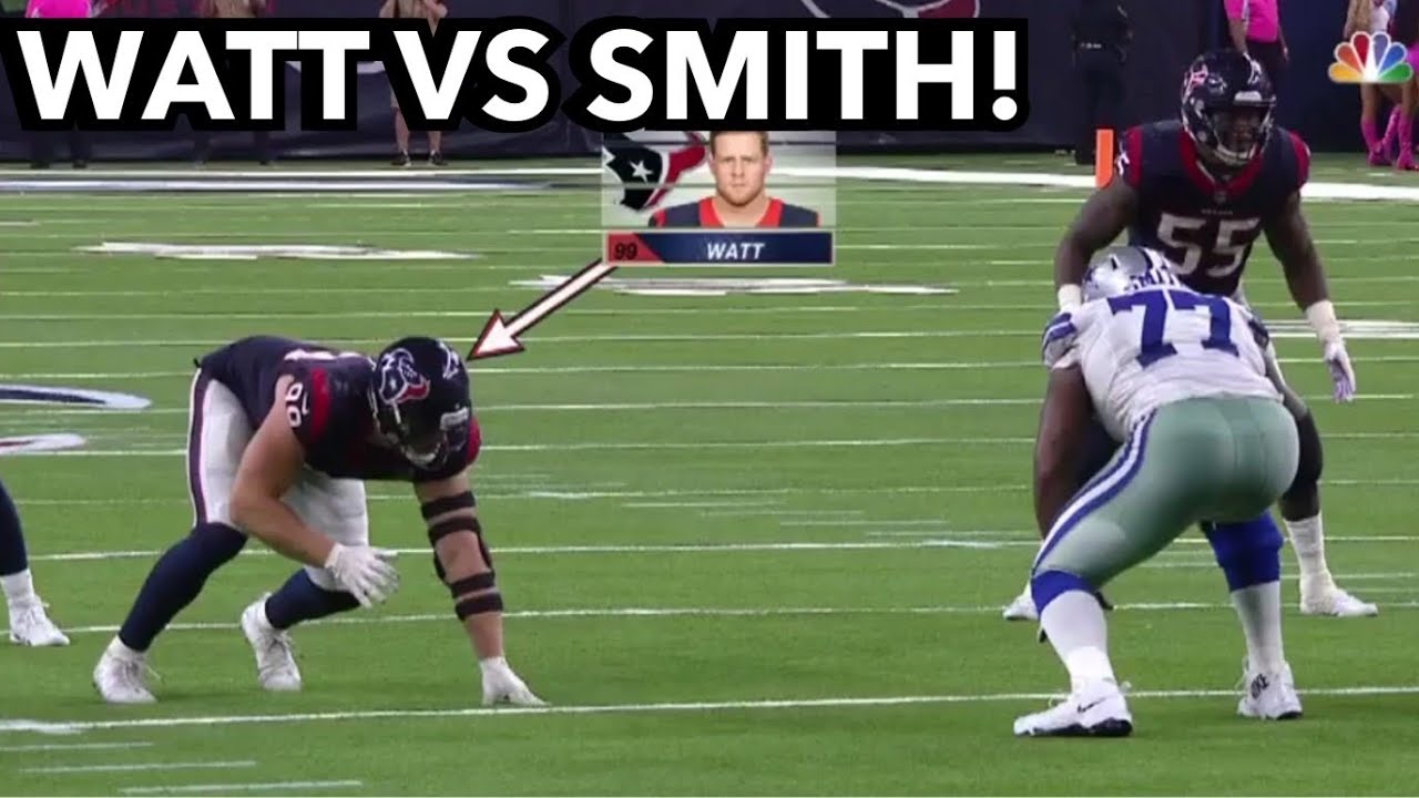 Tyron Smith & Zack Martin vs JJ Watt & Jadeveon Clowney (2018) OL vs DL