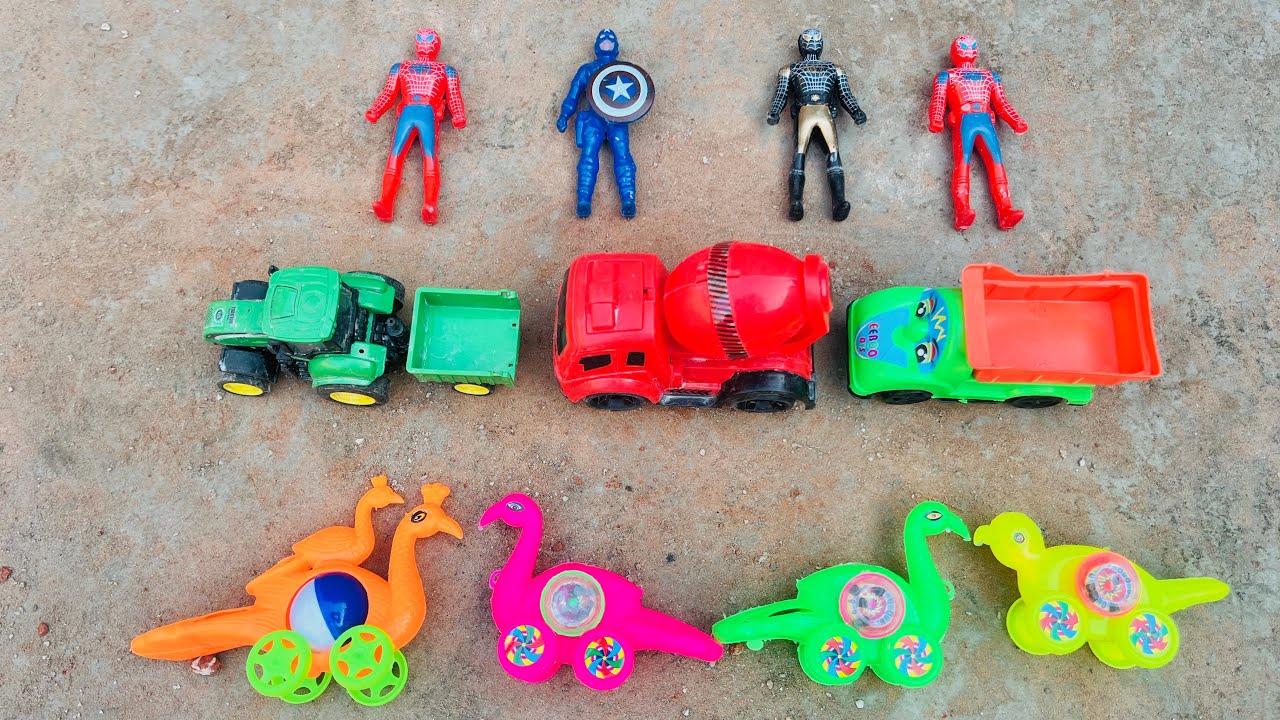 बच्चों Spider-Man and iron Man ने की  सभी की मदद गुड़िया के बच्चों की और tractor JCB cartoon video ​