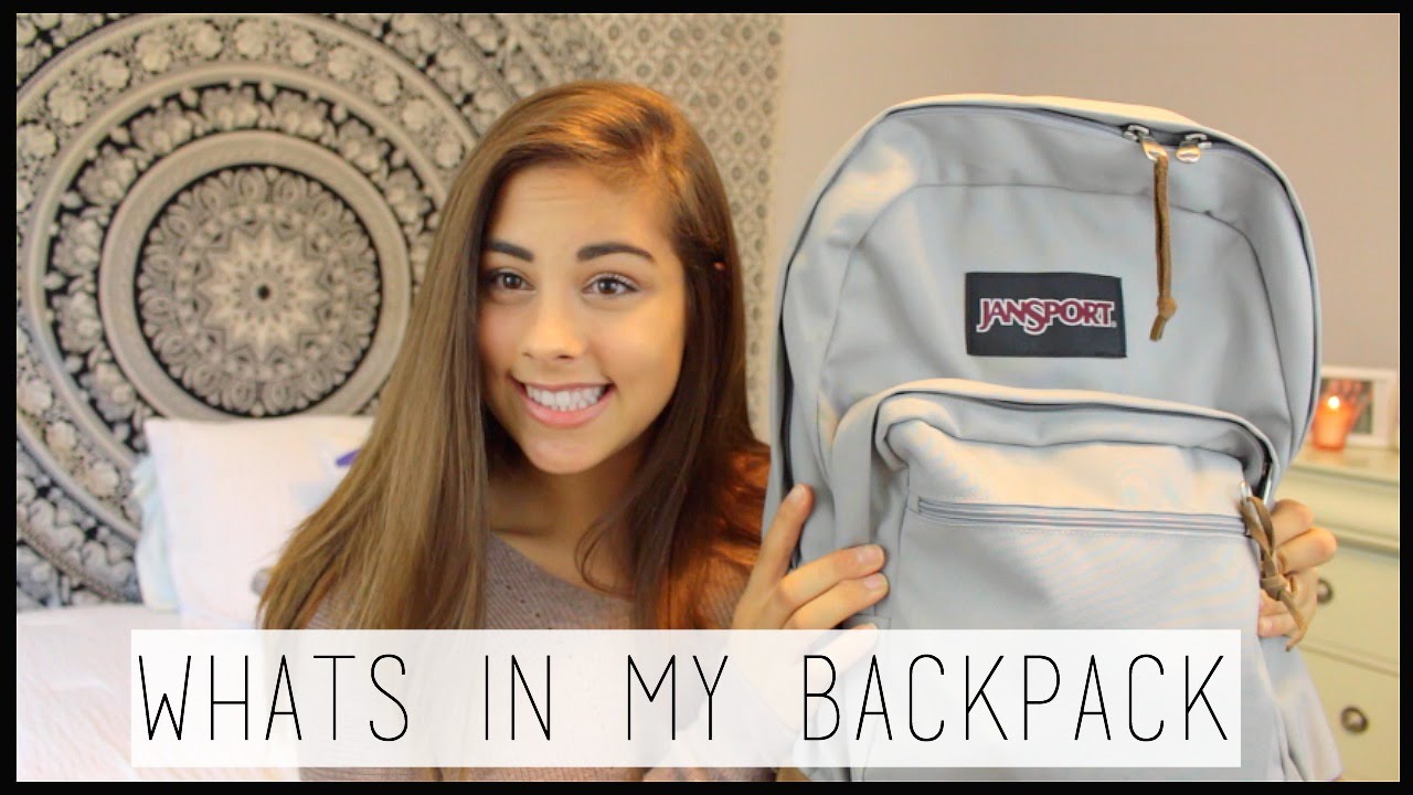 WHATS IN MY BACKPACK