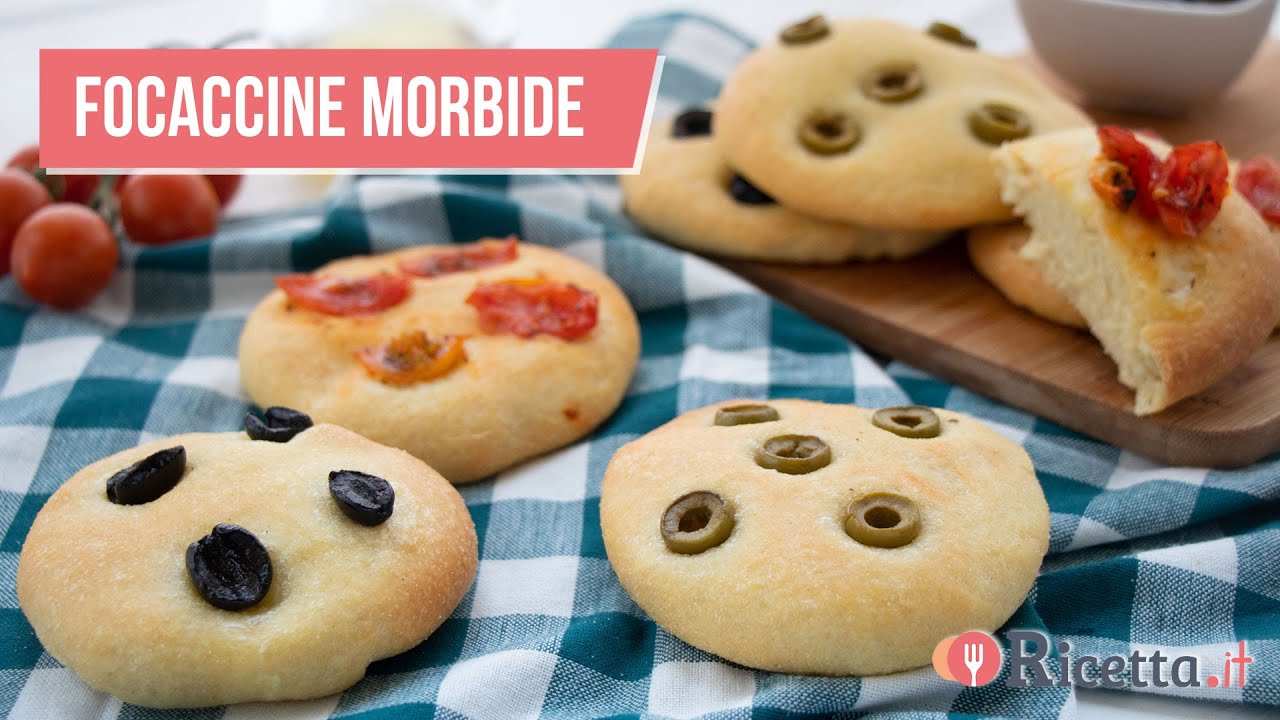 FOCACCINE MORBIDE perfette per l'aperitivo o una merenda a scuola - Ricetta.it
