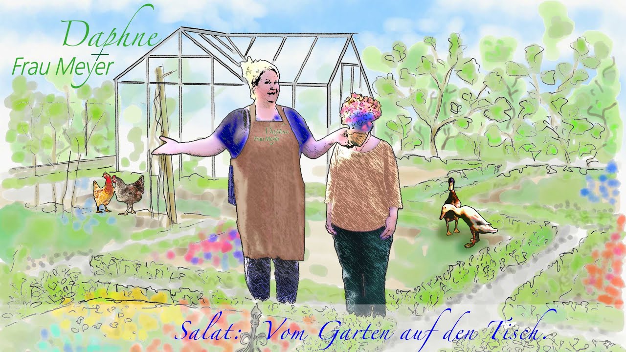 Salat im Garten und Daphnes Ceasar Salad 
