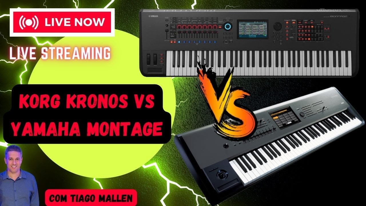 LIVE KORG KRONOS VS YAMAHA MONTAGE (GUERRA DE GIGANTES) - COM TIAGO MALLEN. LINK NA DESCRIÇÃO.