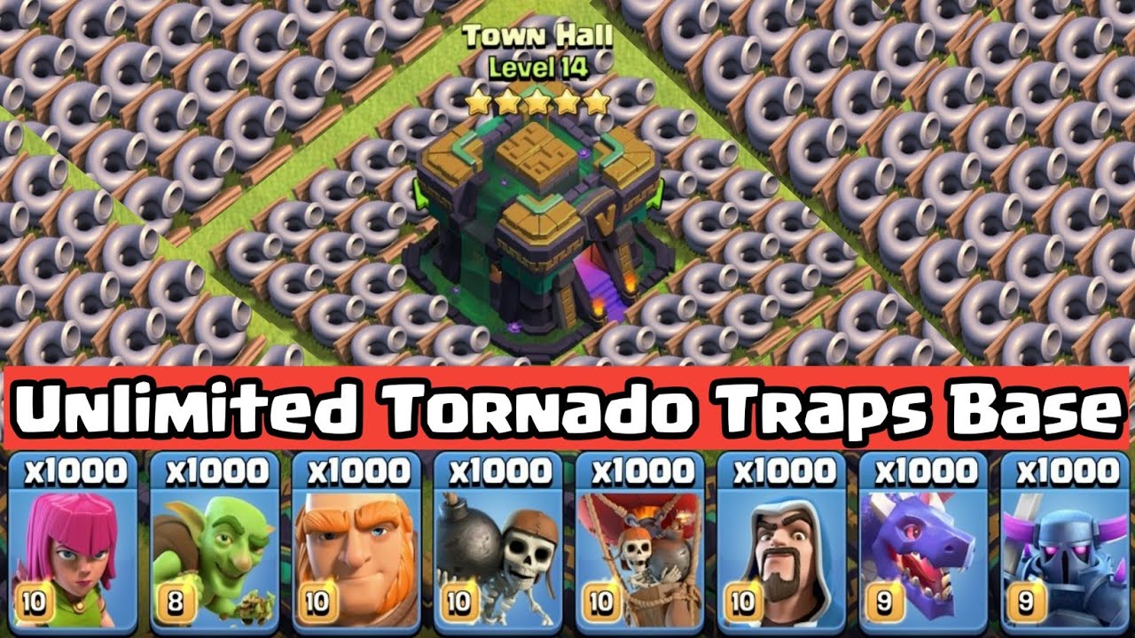 Base Full Of Tronado Traps Who Can Survive Here | Tornado Trap | Clash of clans tornado trap