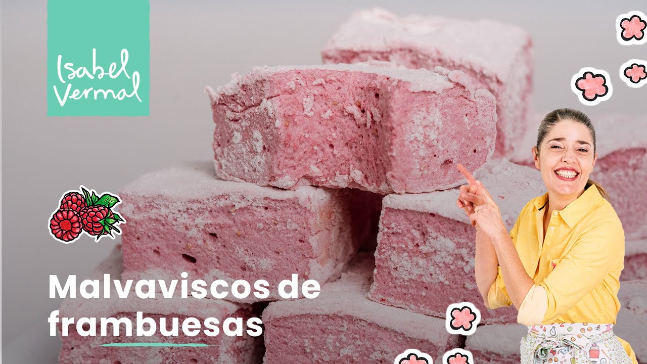 Malvaviscos de frambuesas