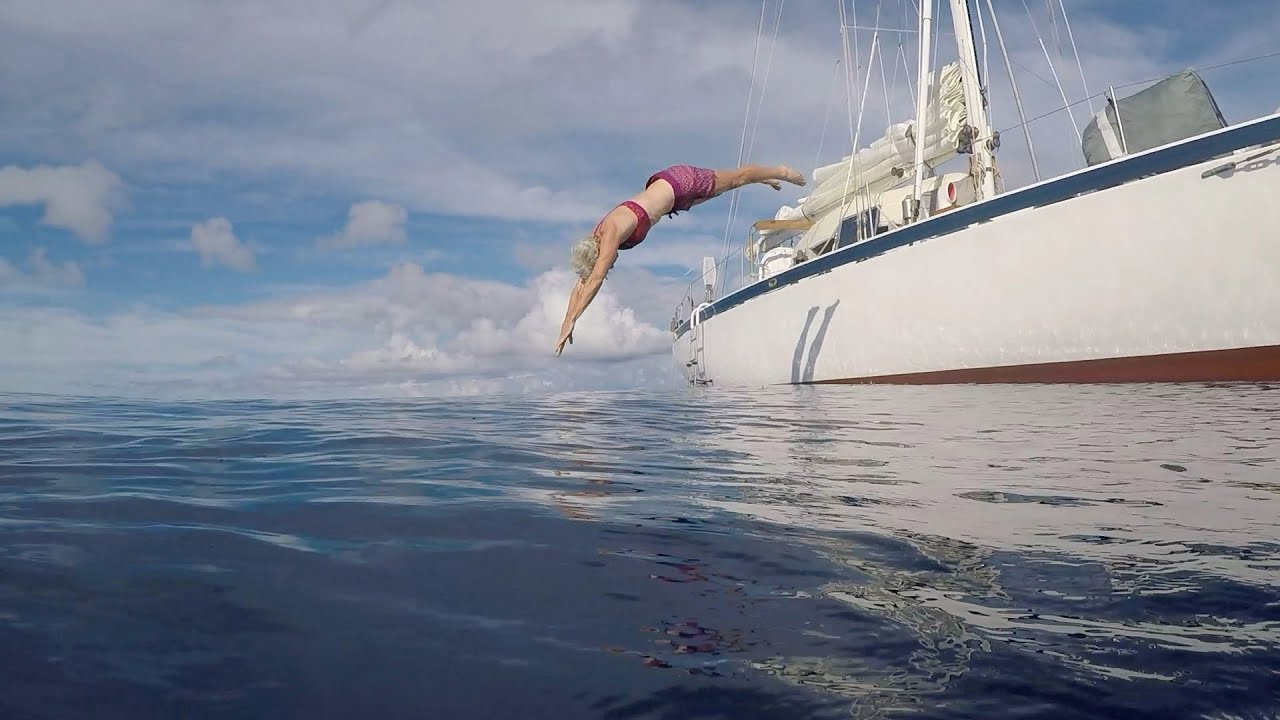 S1Ep2:  Epic Mid Ocean Swim. Sailing an Engineless Boat to From NC to BVI//Part 2.