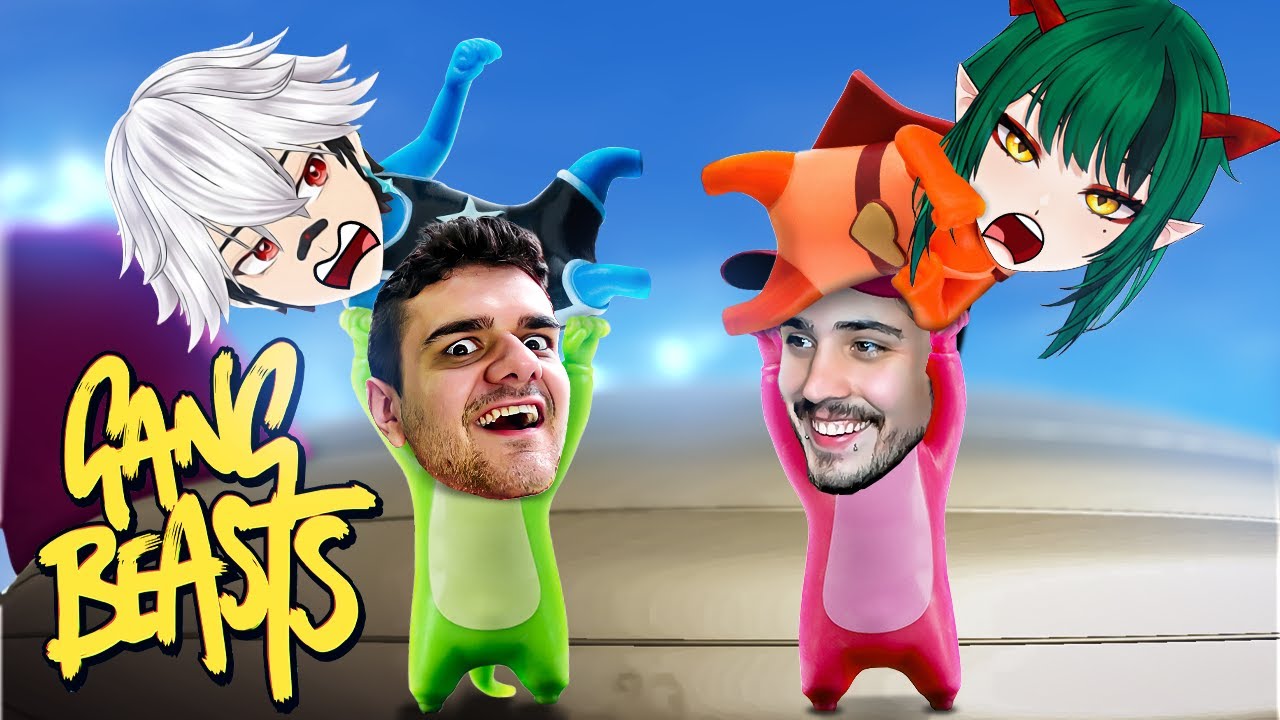 HUMILHAMOS ESSES VTUBERS NO GANG BEASTS - c/ Coelho, Toshiruz e Mei-Ling Gameplays Engraçadas