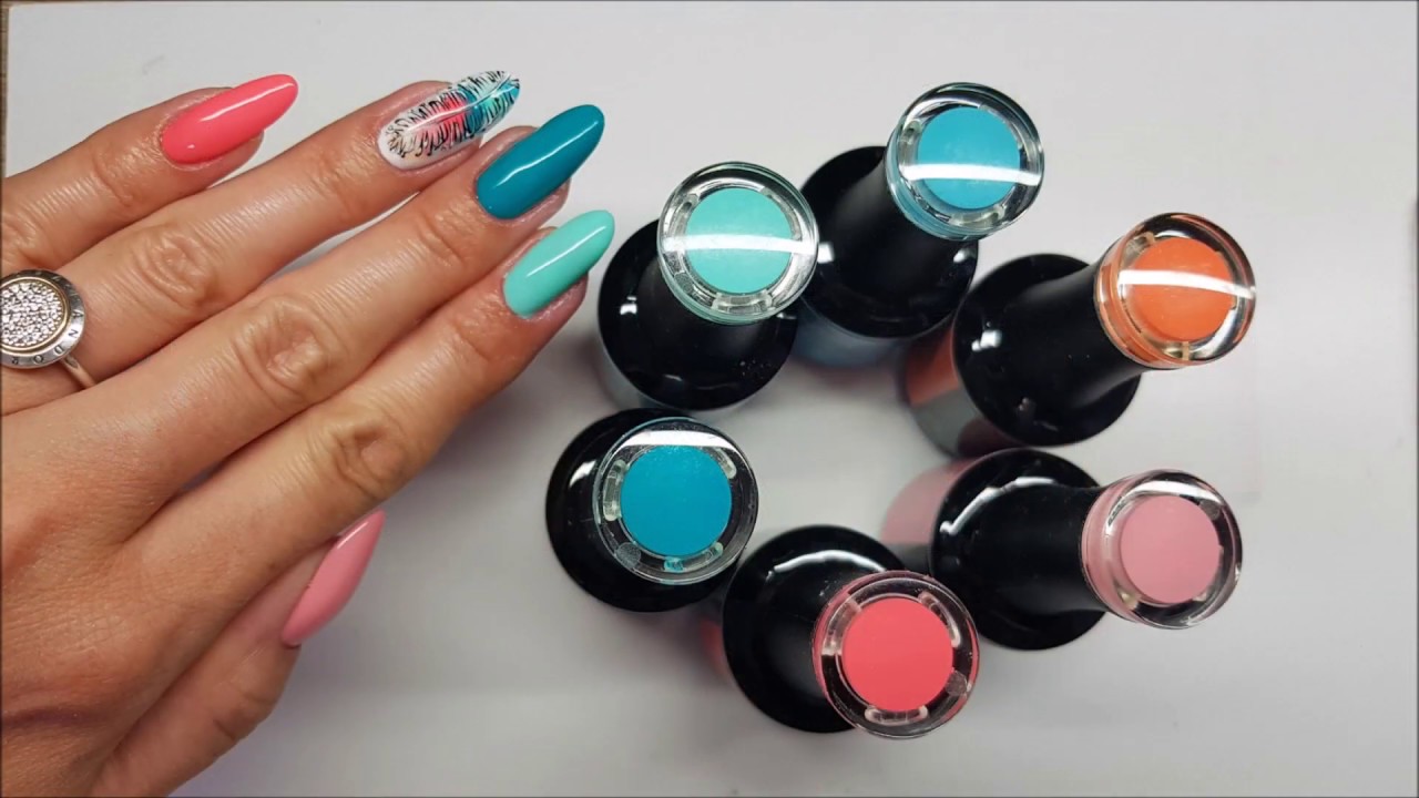 Piórko i kolorowe paznokcie - Feather Nails - Madam Glam