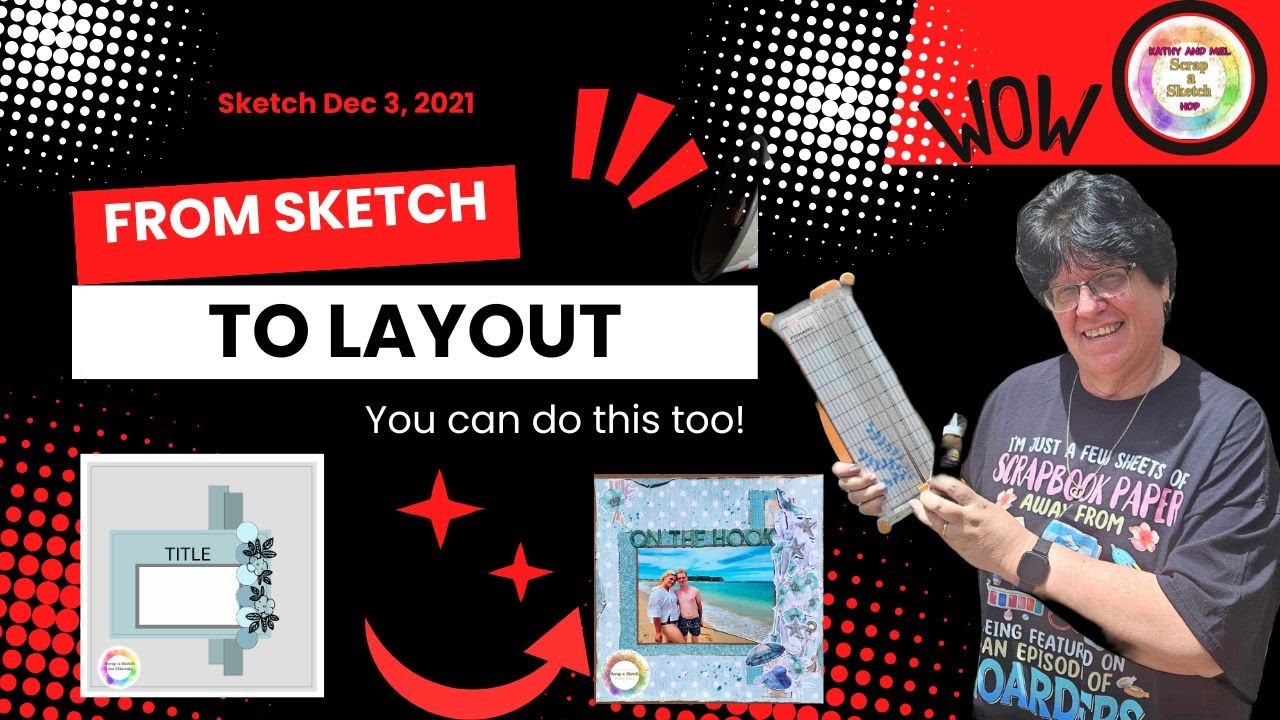 Возвращение к Scrap A Sketch — макет на пляжную тематику из раннего Scrap A Sketch