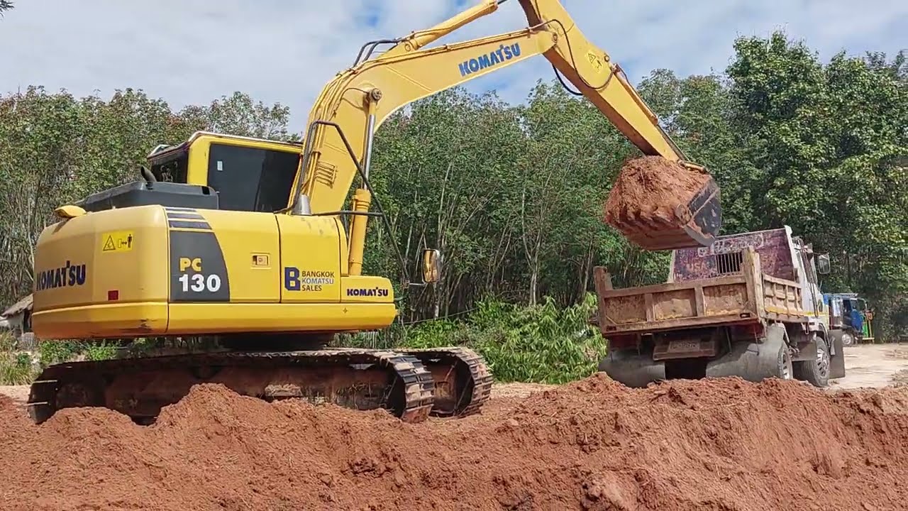 สุดจัด เจ็ดปียังแจ๋ว KOMATSU PC130-8 พาดูเครื่อง ปั้ม แพร์ โป๊ะ 12500 ชม.งานลอกนา บุญรอดดั้มทีม