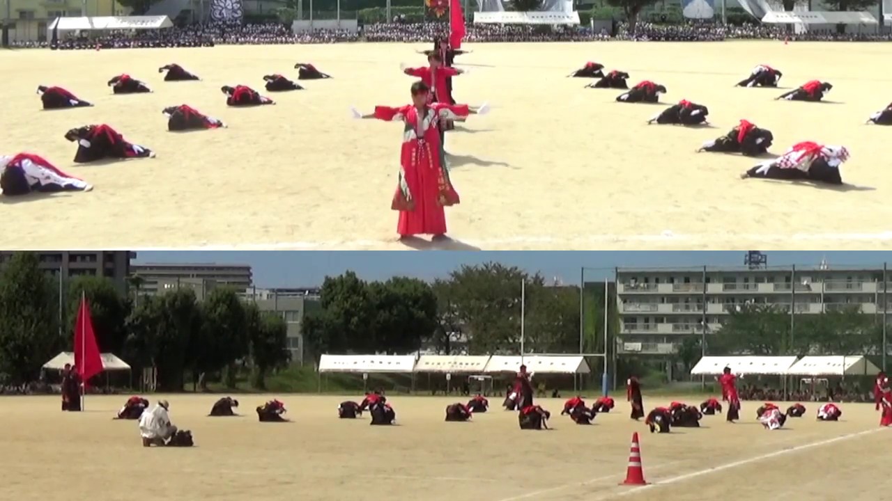 Japan Kumamoto high school sports festival red cheer squad enbu (dance performance) of 2018