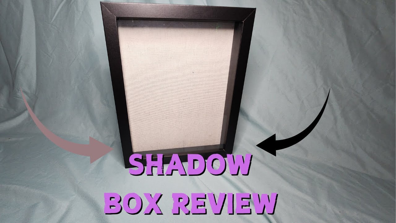 Muzilife 8x8 Shadow Box Picture Frame with Linen Board - Deep Wood & Glass Display Case