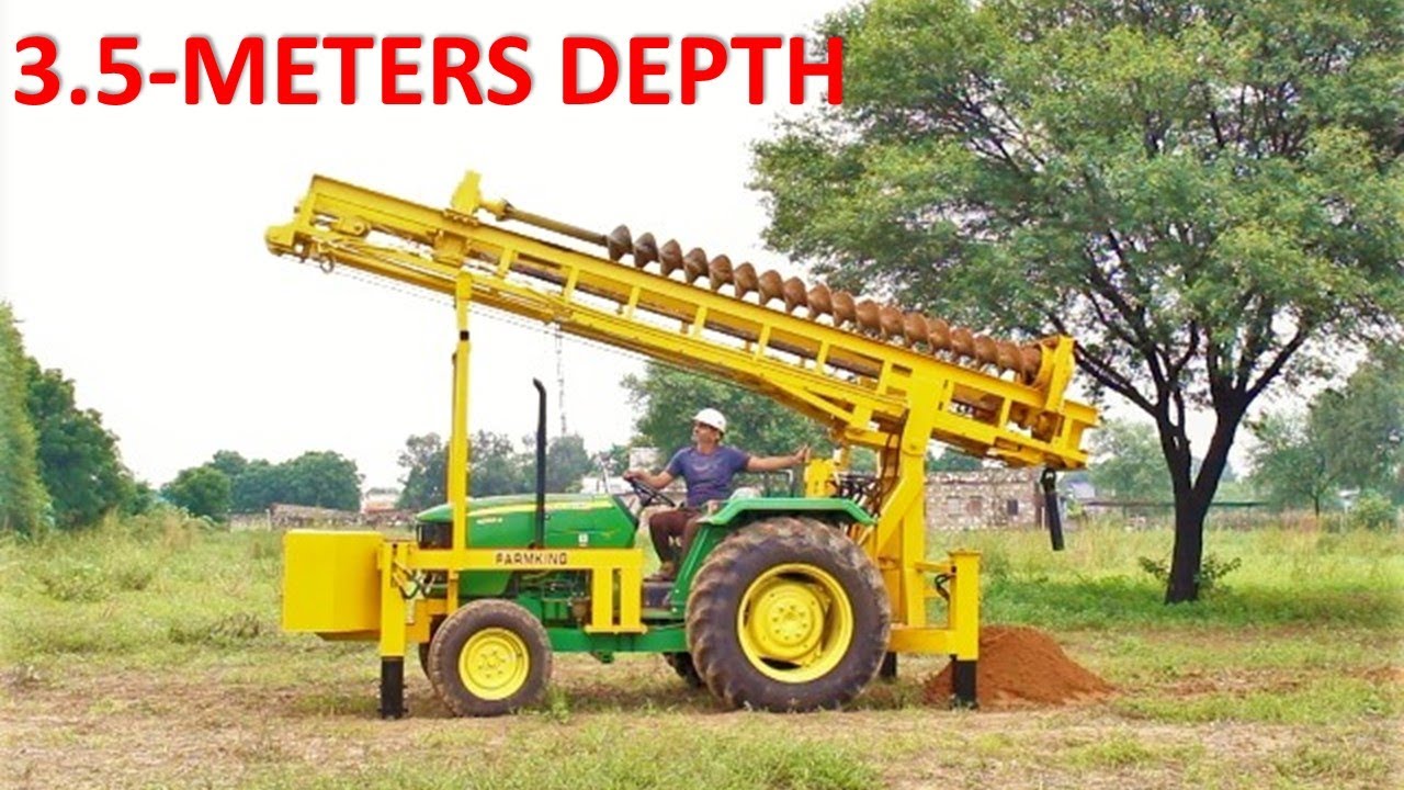 Earth Drill Machine / Tractor Attachment   │   FARMKING