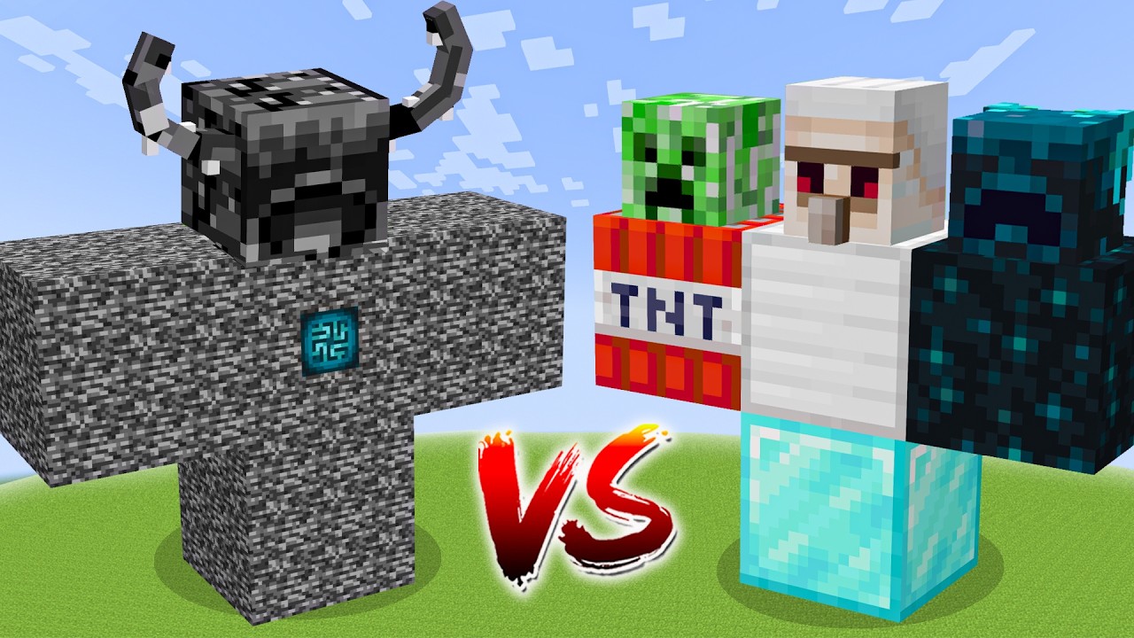 BEDROCK MUTANT WARDEN vs All Minecraft Bosses - Minecraft Mob Battle