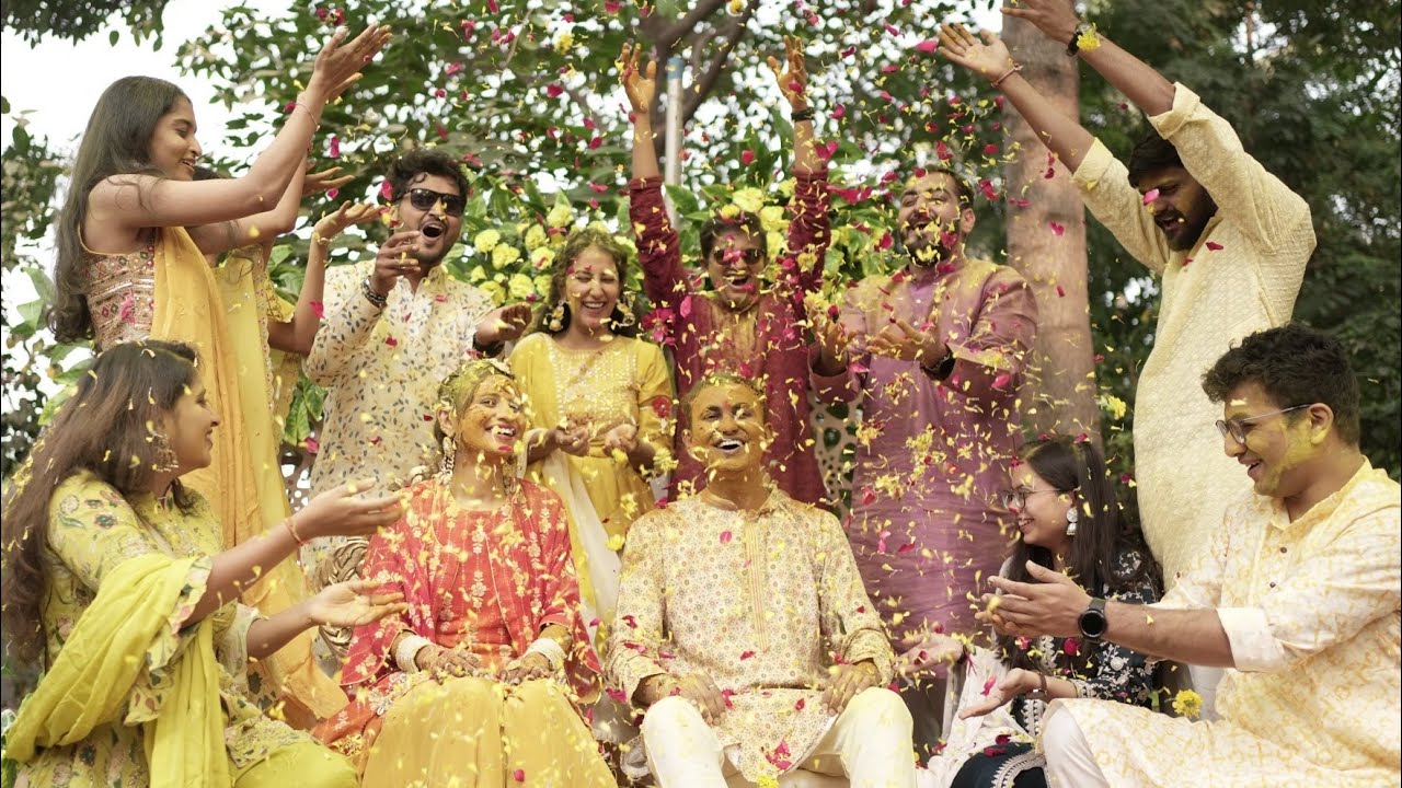 Nimisha and Bhomik  Haldi Ceremony 🌼 | Indian Wedding Haldi Celebration | Carnival of Colors