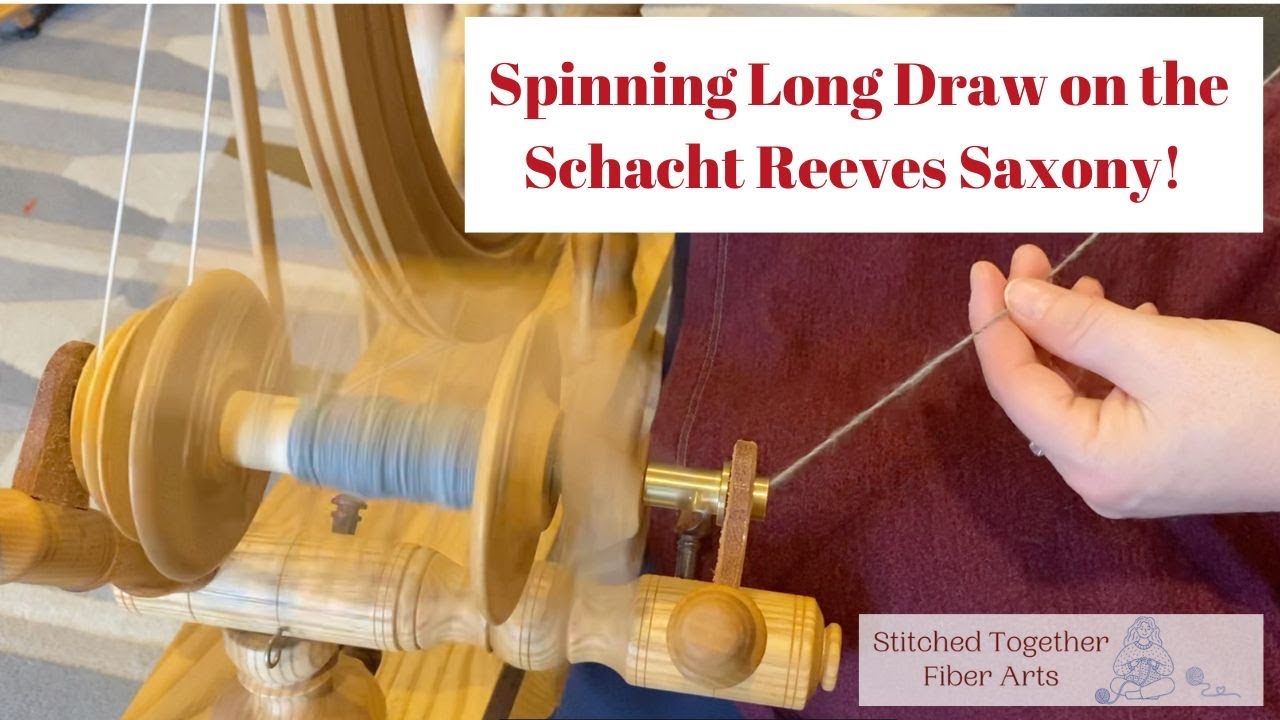 Spinning Long Draw on a Saxony Wheel!