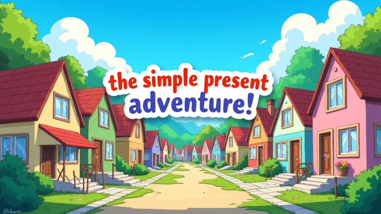 The Simple Present Adventure! 🎭✨ | Learn English Grammar with Cartoon Fun!