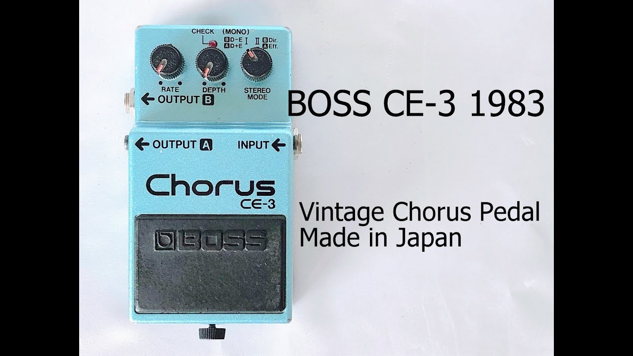 Boss CE-3 Analog Chorus 1983 Vintage Guitar Pedal Made in Japan Black label ACA