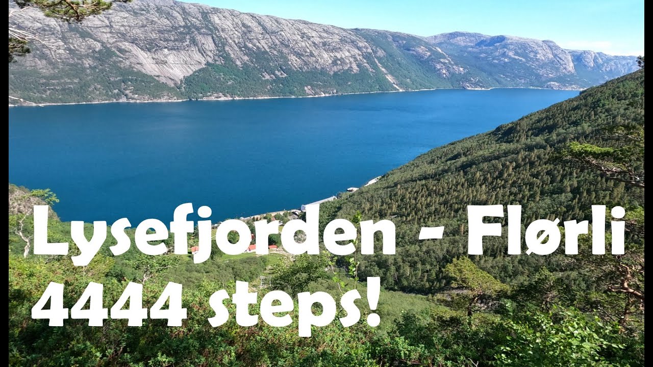 Lysefjorden - Fl&oslash;rli 4444 steps