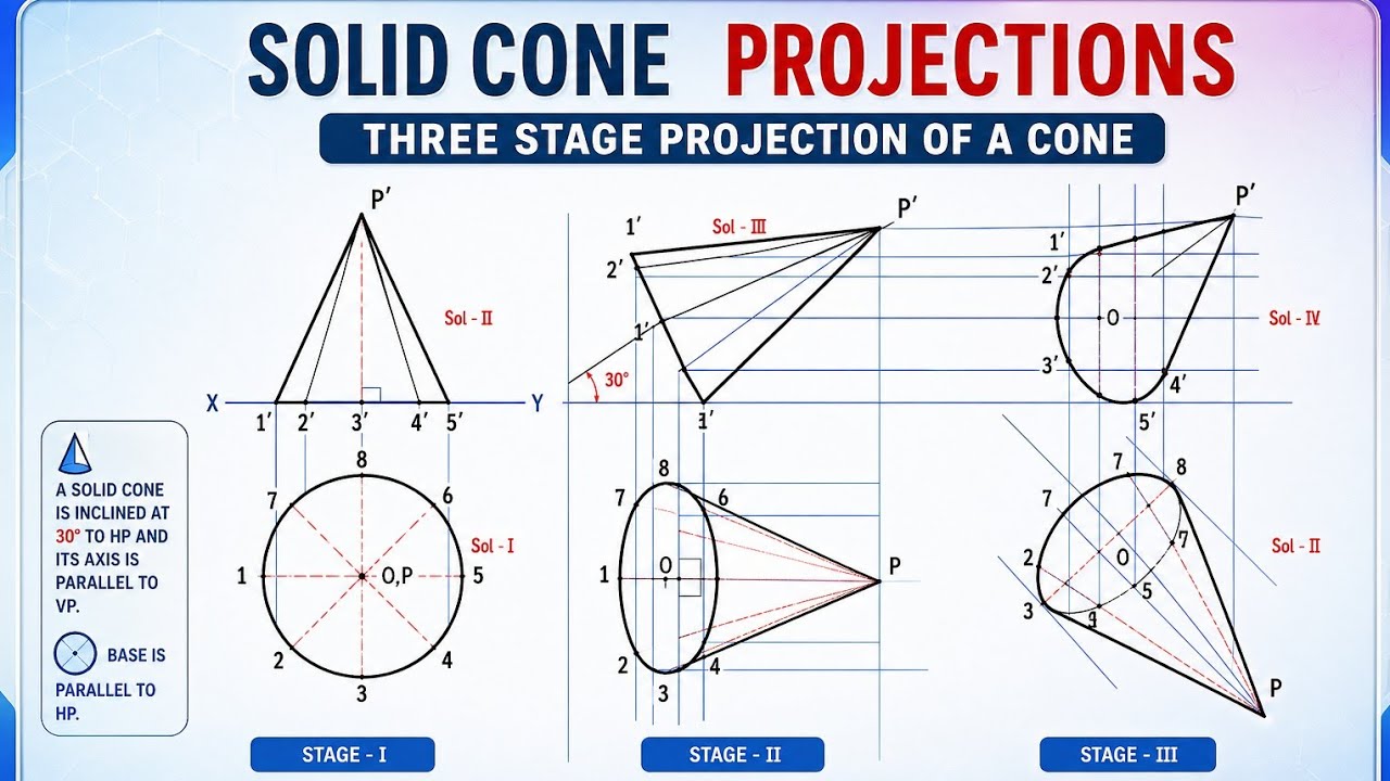 #21 Projection of solid ● Engineering Graphics by Deepak Gupta