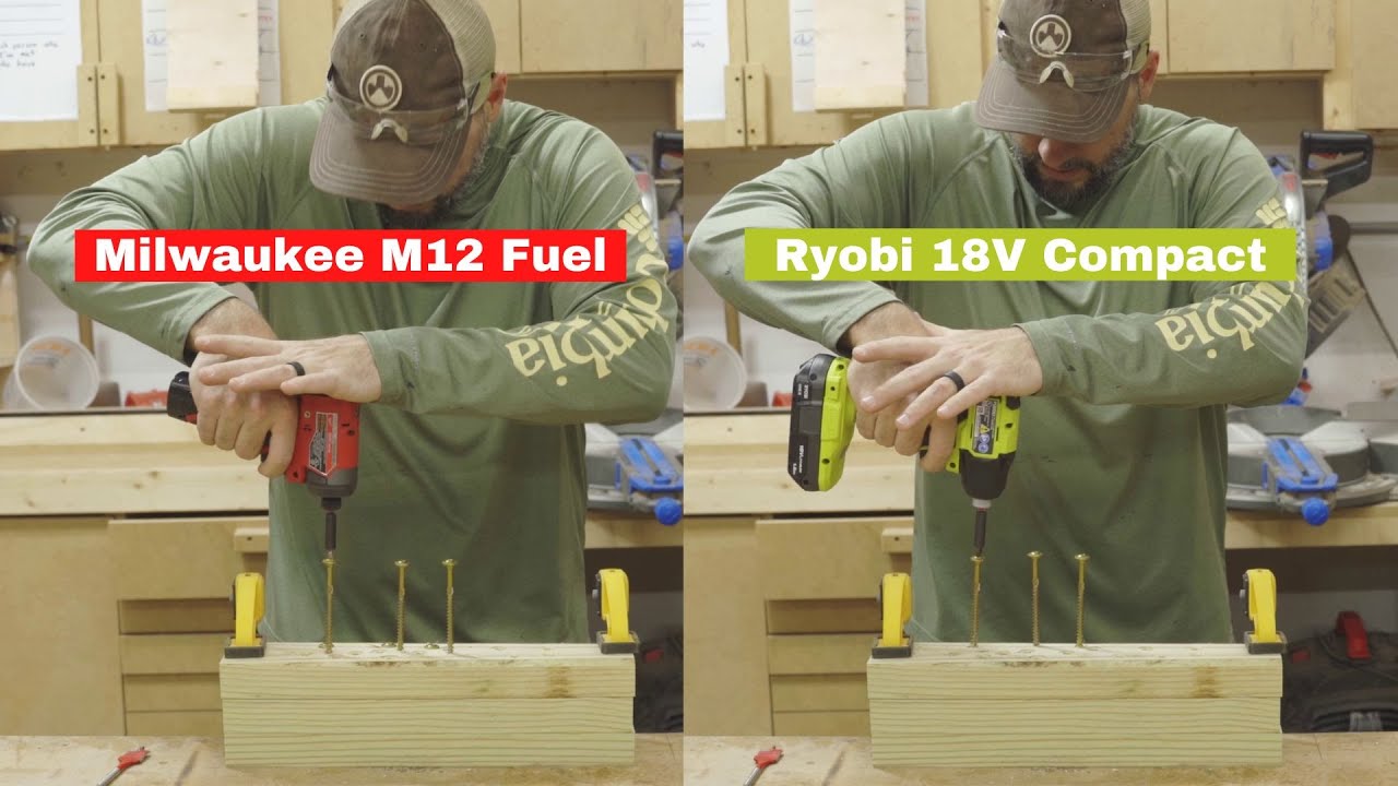 Ryobi One+ HP 18v COMPACT Impact против Milwaukee M12 Fuel Impact