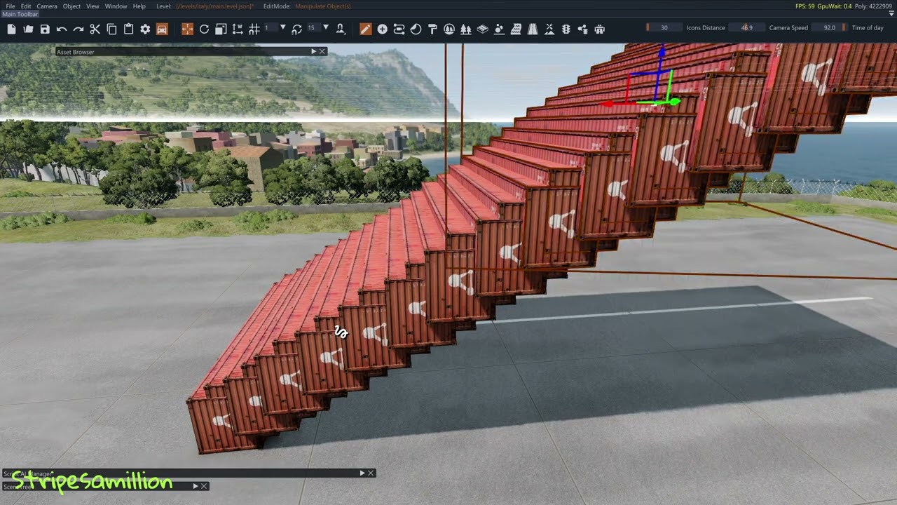 How To Make Stairs With Shipping Containers - BeamNG Drive