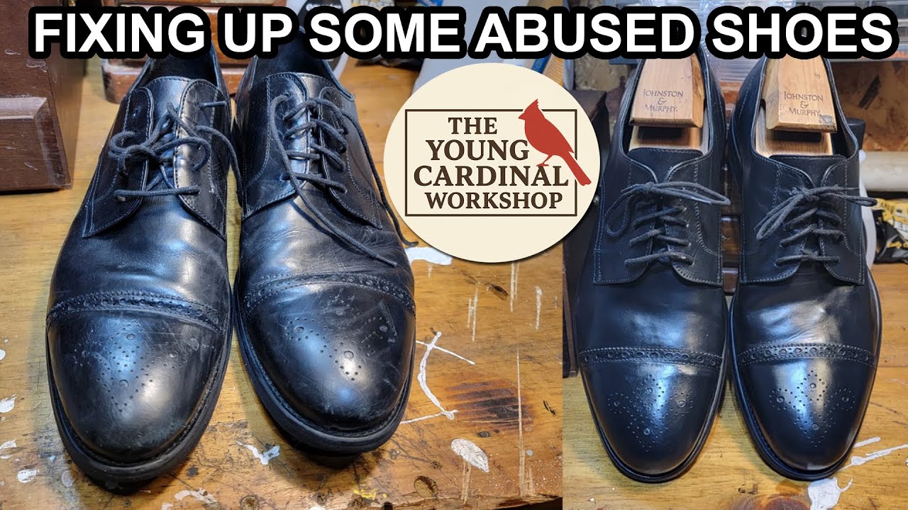 Restoring A Pair of Italian Made Johnston and Murphy Oxfords