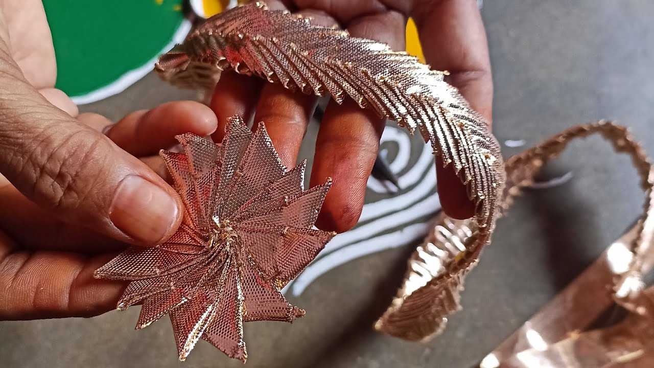 Gota pati flower, how to make gota pati flower, rajsthani design ,long video