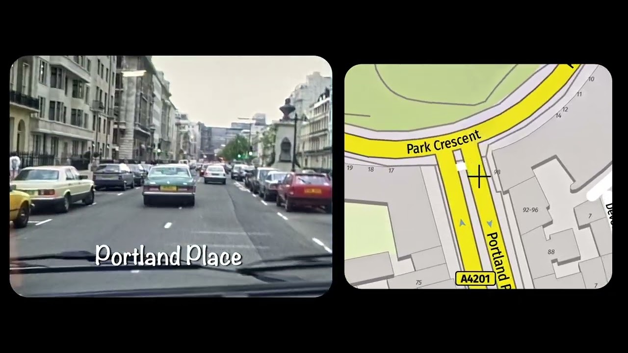 Amazing van journey through central London 1990