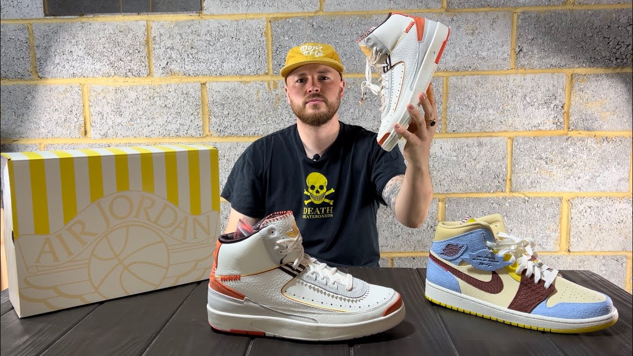 Turns out I like AJ2s! Air Jordan 2 ‘Maison Château Rouge’ close lose + ALL lace swaps!  🟡⚪️🟠🟤