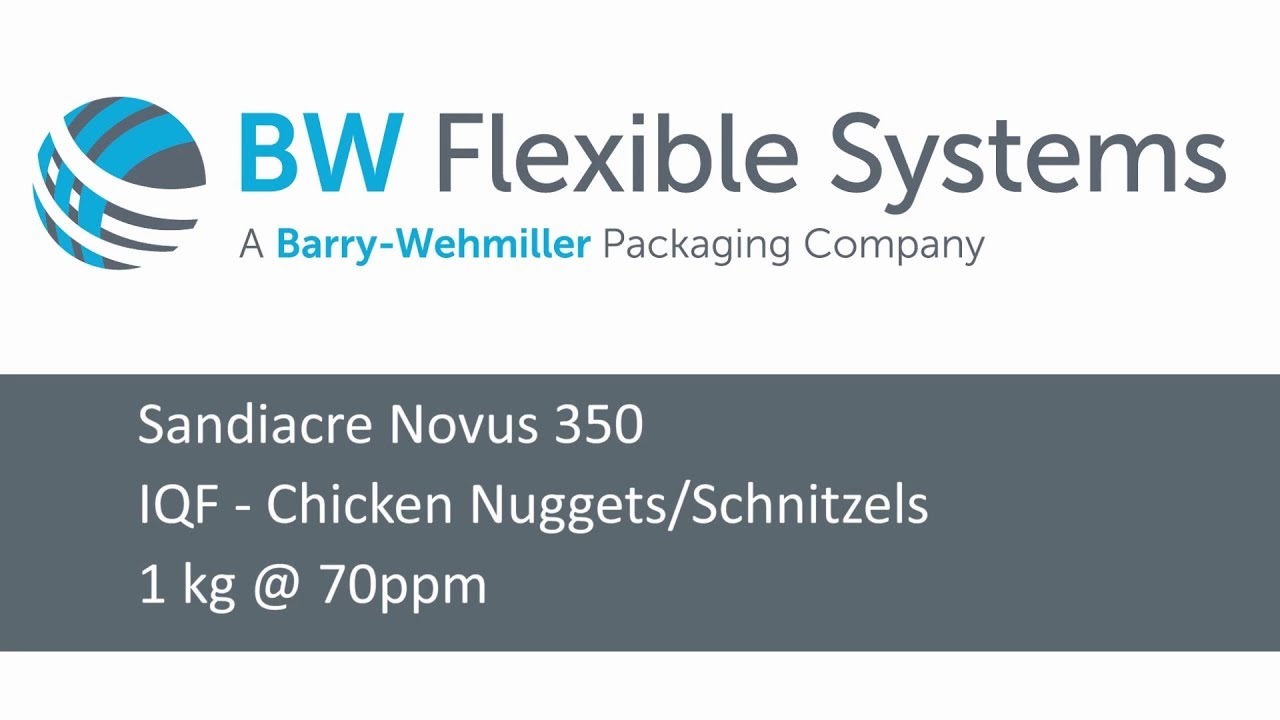 Sandiacre Novus 350 - IQF - Chicken Nuggets/Schnitzels