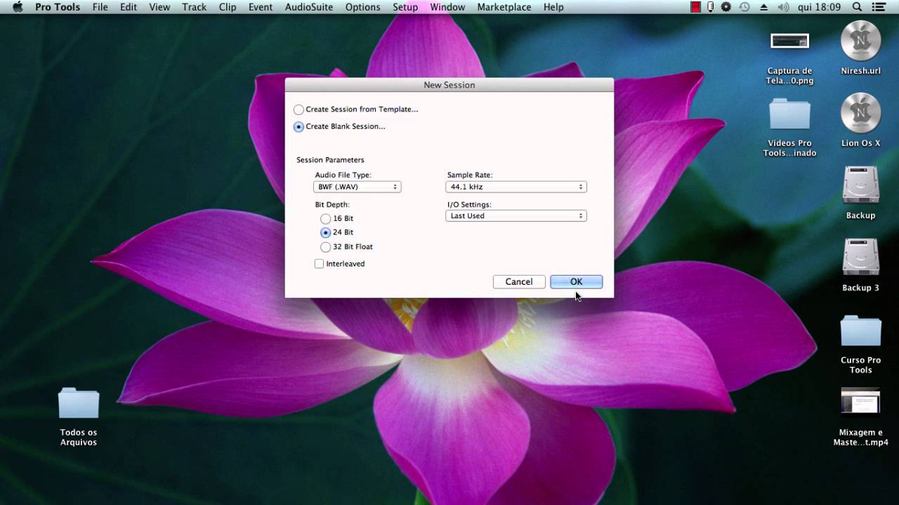 (#Aula 05) Pro Tools - Como Criar Sessão, Diretório e Salvar no Pro Tools
