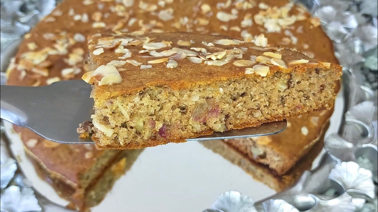 كيكة صحية بدقيق القمح كامل بدون سكر /cake sans sucre et à la farine du blé complet
