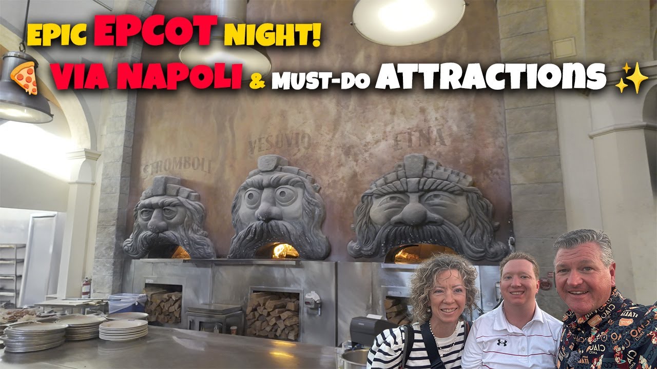 Epcot Evening Adventure! 🍕 Via Napoli Pizza & Must-Do Attractions